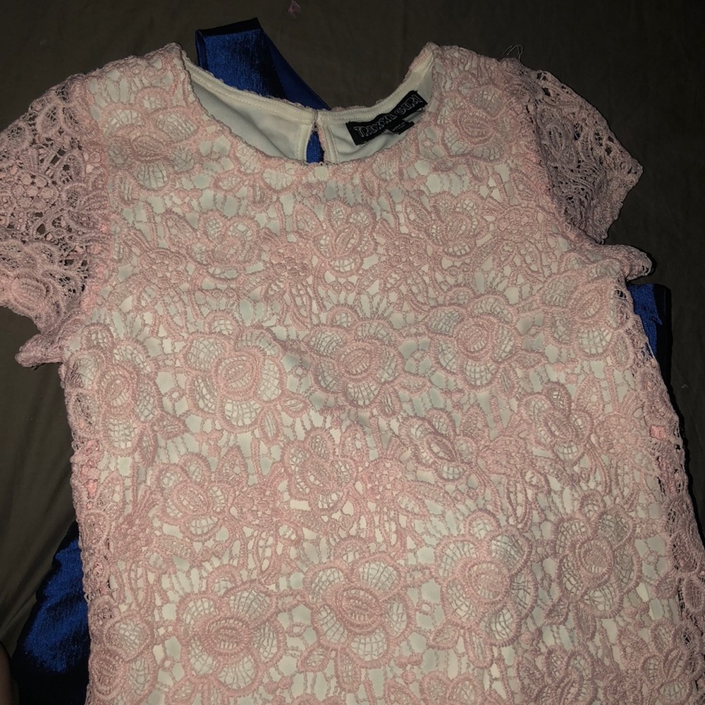 Girls pink floral dress